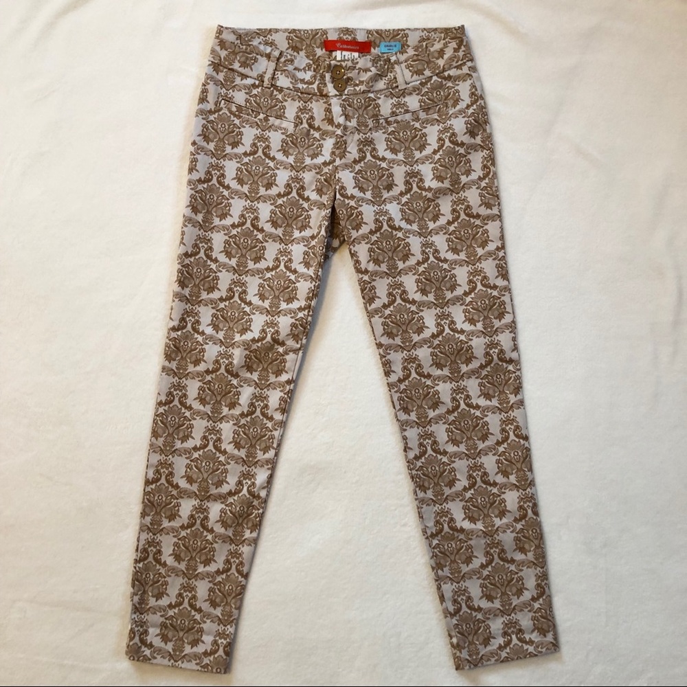 Anthropologie Jacquard Charlie Ankle Pants - Picture 2 of 5